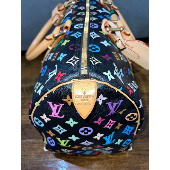 Louis Vuitton Keepall 45 Takashi Murakami Black Multicolor Monogram Travel Bag - Picture 8 of 8